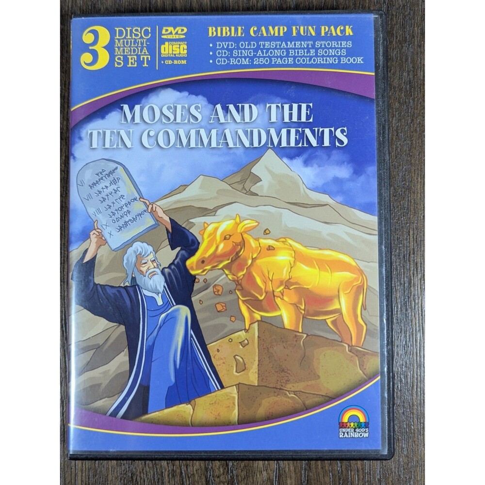 Moses and the 10 Commandments DVDs 3 Disc Set Animation Sing-Along Christian
